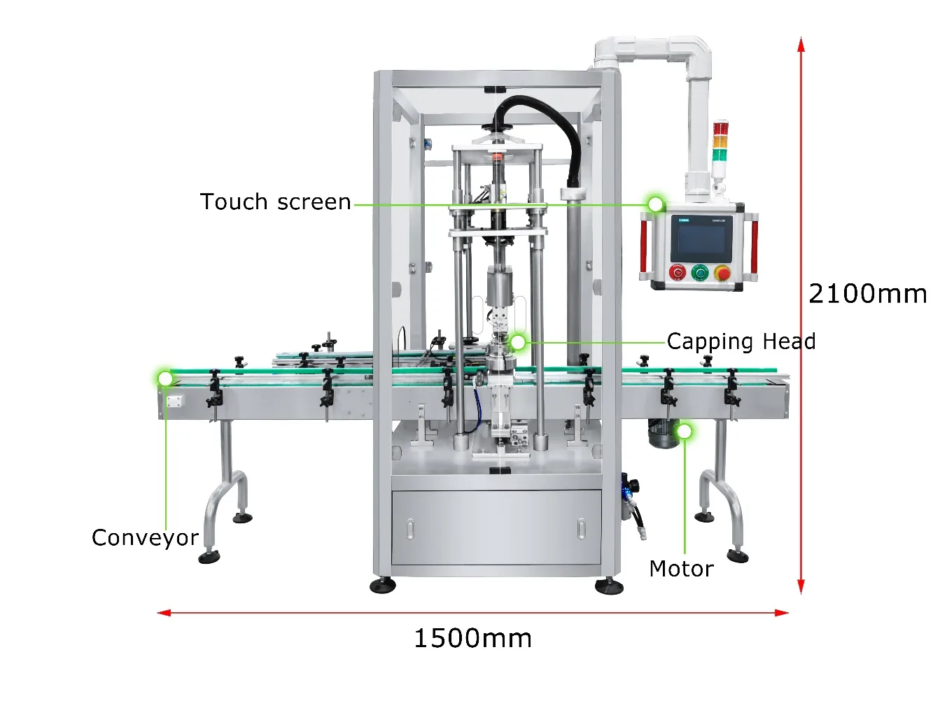 Swing Arm Capping Machine
